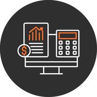 Accountant Blue Filled Icon vector