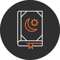 Quran Blue Filled Icon vector