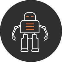 Robot Blue Filled Icon vector