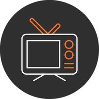 Television Blue Filled Icon vector