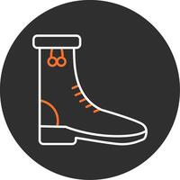 Rain Boots Blue Filled Icon vector