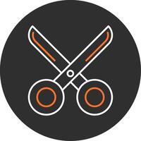 scissor Blue Filled Icon vector