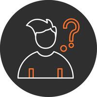Question Blue Filled Icon vector
