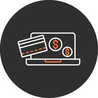 Paying Blue Filled Icon vector