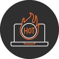 Hot Blue Filled Icon vector