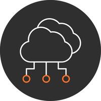 Cloud Computing Blue Filled Icon vector