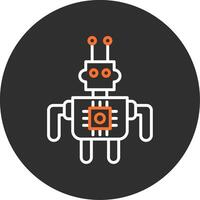 Robot Blue Filled Icon vector