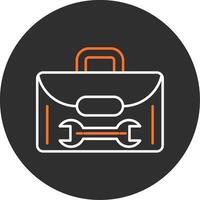 Tool Box Blue Filled Icon vector