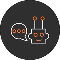 Chatbot Blue Filled Icon vector
