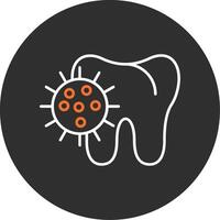 Bacteria Blue Filled Icon vector