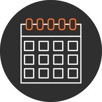 Calendar Blue Filled Icon vector