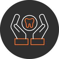 Dental Care Blue Filled Icon vector