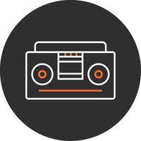 Tape Recorder Blue Filled Icon vector