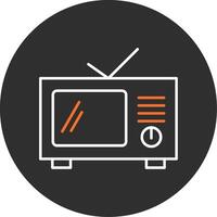 Television Blue Filled Icon vector