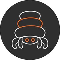 Hermit Crab Blue Filled Icon vector