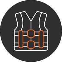 Life Vest Blue Filled Icon vector