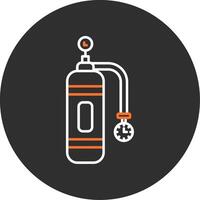 Oxygen Tank Blue Filled Icon vector