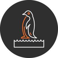 Penguin Blue Filled Icon vector
