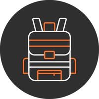 Backpack Blue Filled Icon vector