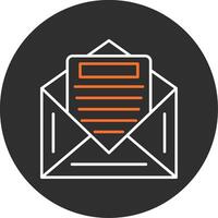 Email Blue Filled Icon vector