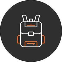 Backpack Blue Filled Icon vector