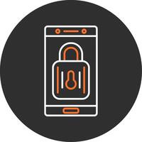 Lock Blue Filled Icon vector