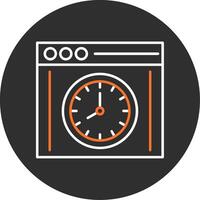 Time Maintenance Blue Filled Icon vector