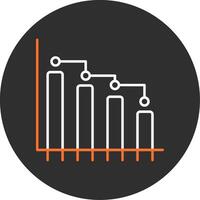 Bar Graph Blue Filled Icon vector