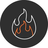 Flame Blue Filled Icon vector