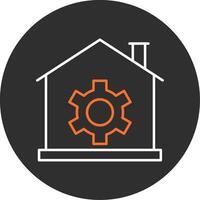 Smart Home Blue Filled Icon vector