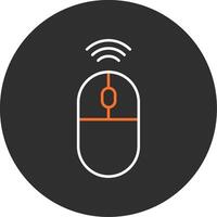 Wireless Mouse Blue Filled Icon vector