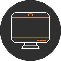 Monitor Blue Filled Icon vector