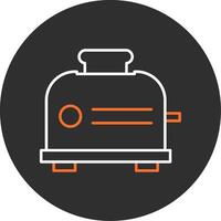 Toaster Blue Filled Icon vector