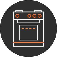 Electric Stove Blue Filled Icon vector