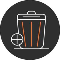 Trash Blue Filled Icon vector