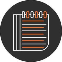 Notes Blue Filled Icon vector