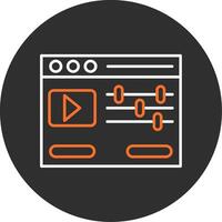 Video Editor Blue Filled Icon vector