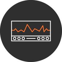 EKG Blue Filled Icon vector