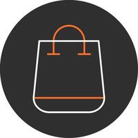 Shopping Bag Blue Filled Icon vector