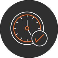 Time Management Blue Filled Icon vector