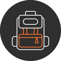 Backpack Blue Filled Icon vector