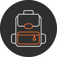 Backpack Blue Filled Icon vector