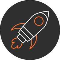 Rocket Blue Filled Icon vector