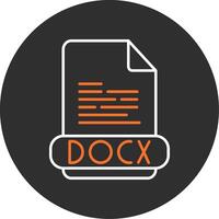 Docx Blue Filled Icon vector