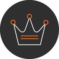 Crown Blue Filled Icon vector