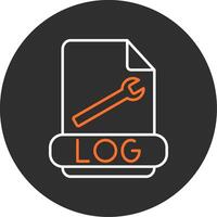 Log Format Blue Filled Icon vector