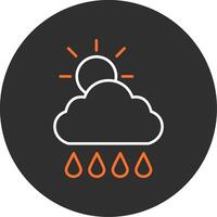 Morning,Rain Blue Filled Icon vector