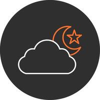 Cloud Blue Filled Icon vector