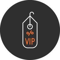 Vip Blue Filled Icon vector