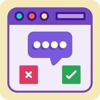 Browser Chat Vector Icon